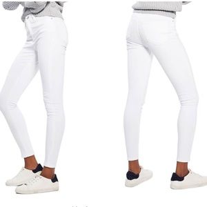 Topshop Moto Highwaisted Jamie White Jeans W25 fit 32L heavier denim